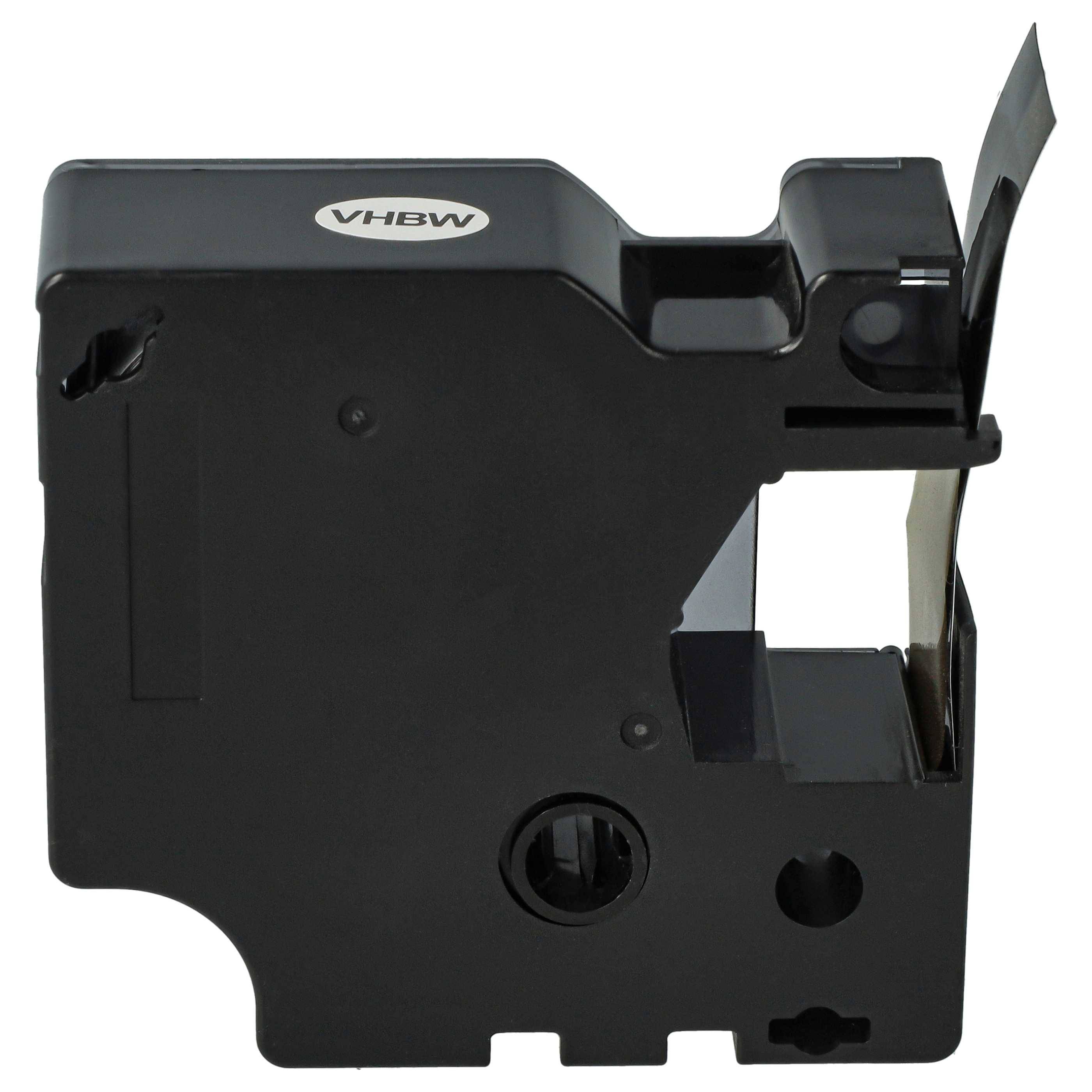 vhbw Schriftband-Kassette kompatibel mit Dymo LabelManager 400, 300, 200, 350, 360D, 350D Etiketten-Drucker 7m x 19mm Gold auf Schwarz, Kunststoff