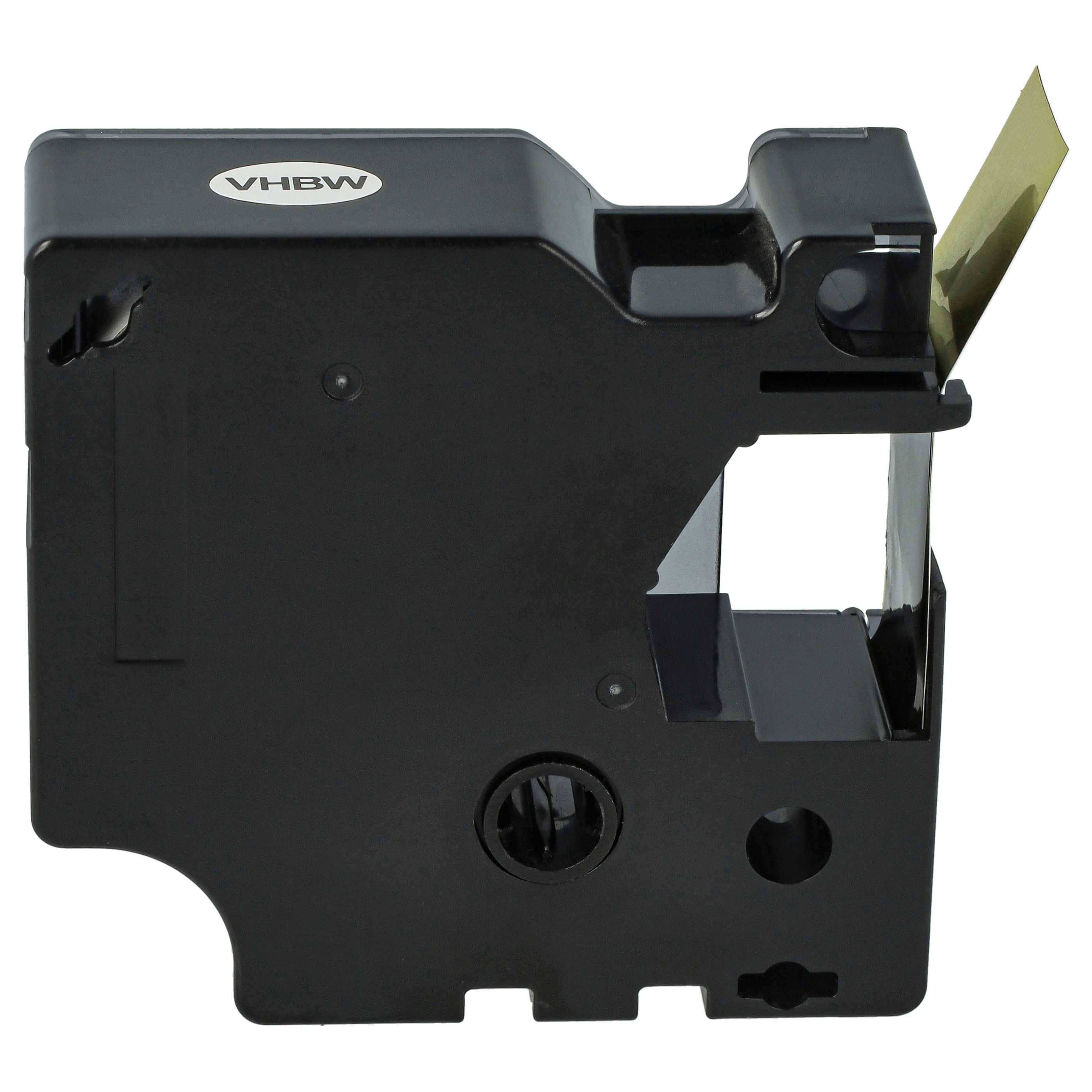 vhbw Schriftband-Kassette kompatibel mit Dymo LabelWriter Duo 400, Duo, Duo 450 Etiketten-Drucker 7m x 19mm Schwarz auf Gold, Kunststoff