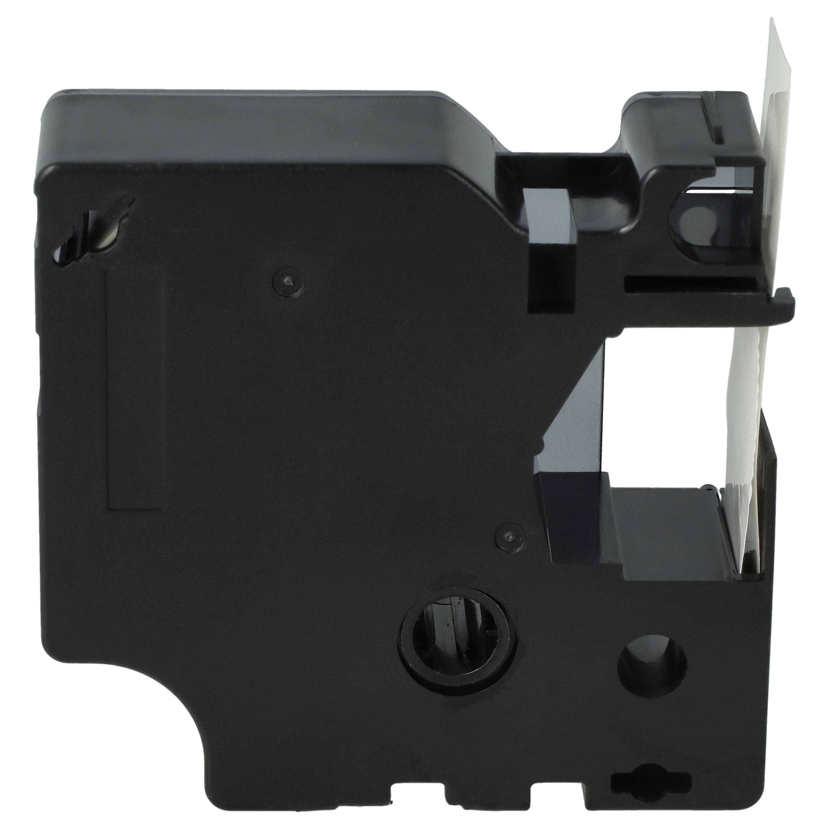 vhbw Schriftband-Kassette kompatibel mit Dymo LabelManager 500TS, PC II Etiketten-Drucker 7m x 19mm Weiß auf Transparent, Kunststoff