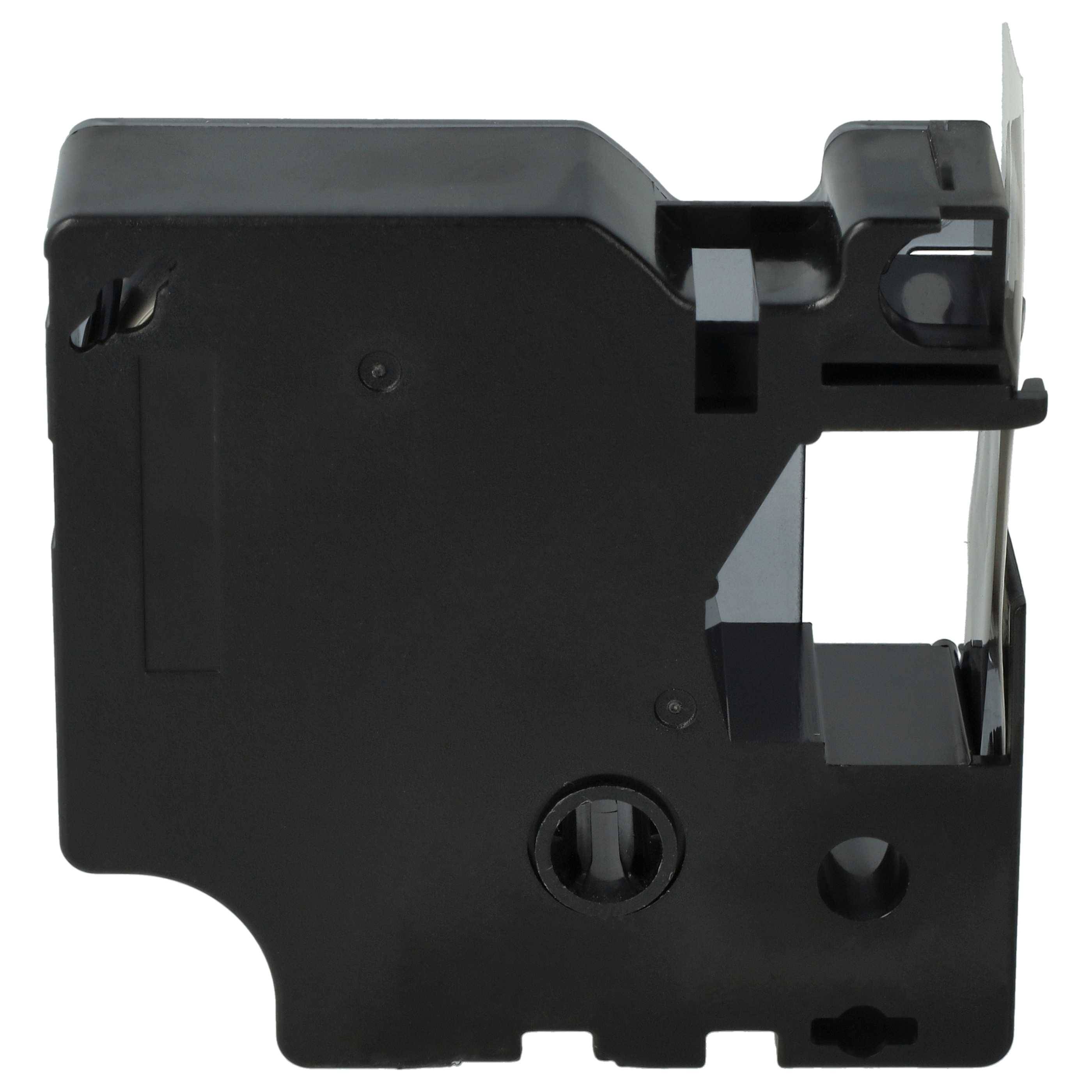 vhbw Schriftband-Kassette kompatibel mit Dymo LabelManager 420P | 400, 450D, 450, 500 Etiketten-Drucker 7m x 19mm Schwarz auf Transparent