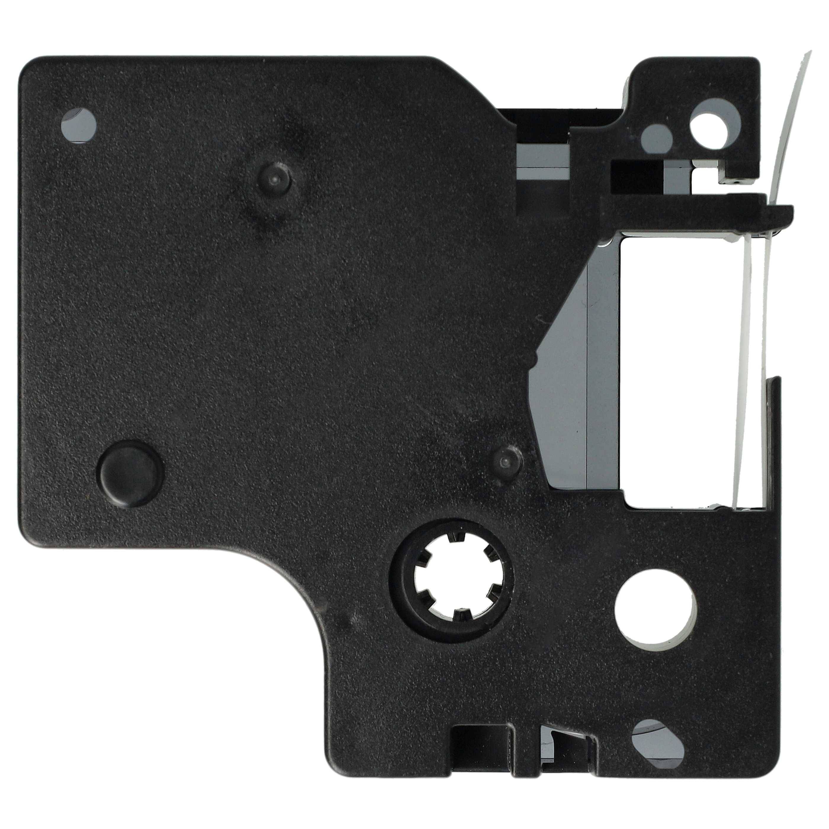 vhbw Schriftband-Kassette kompatibel mit Dymo LabelMaker PC2, PC Etiketten-Drucker 7m x 6mm Weiß auf Transparent