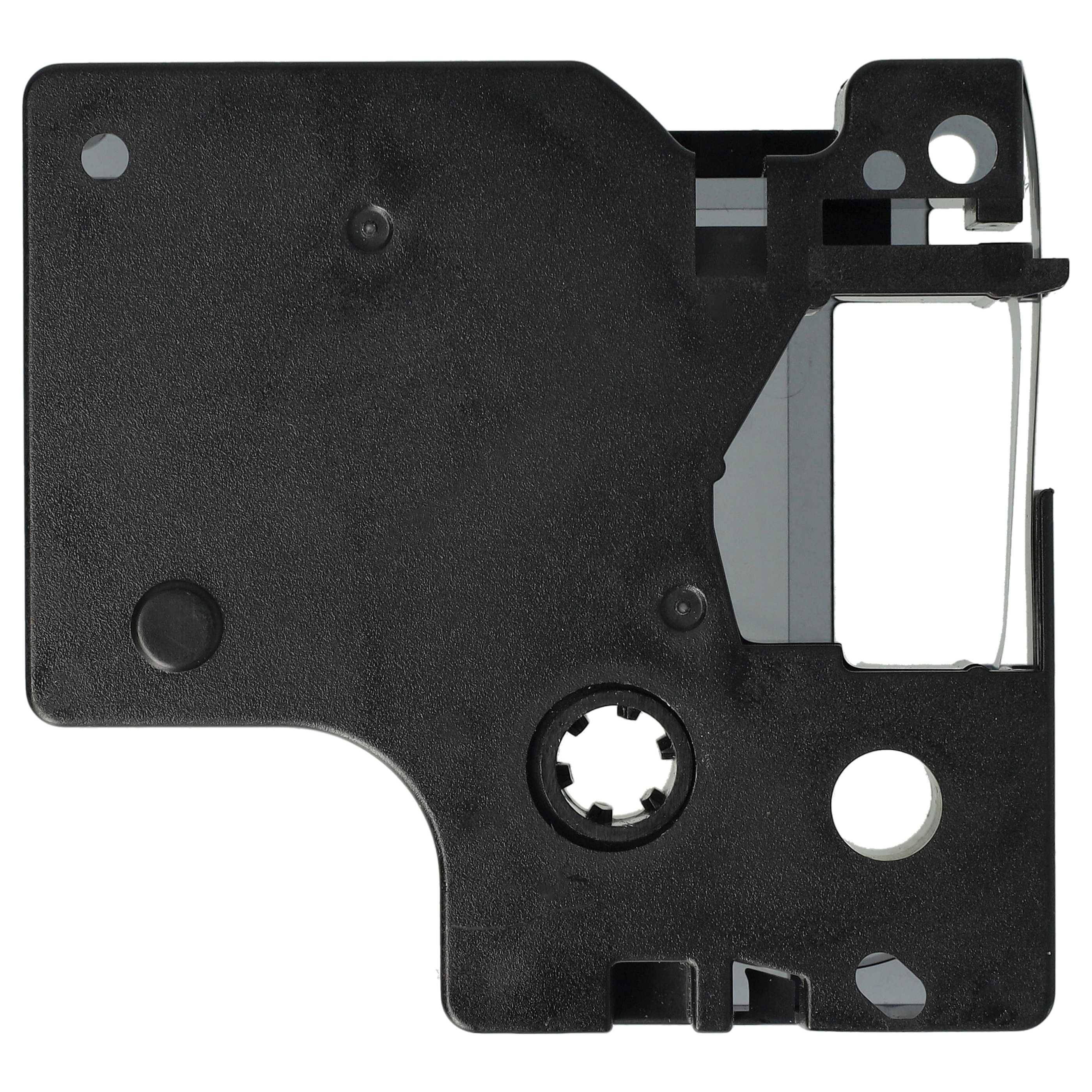 vhbw Schriftband-Kassette Ersatz für Dymo D1, 43622 für Etiketten-Drucker 7m x 6mm Schwarz auf Silber