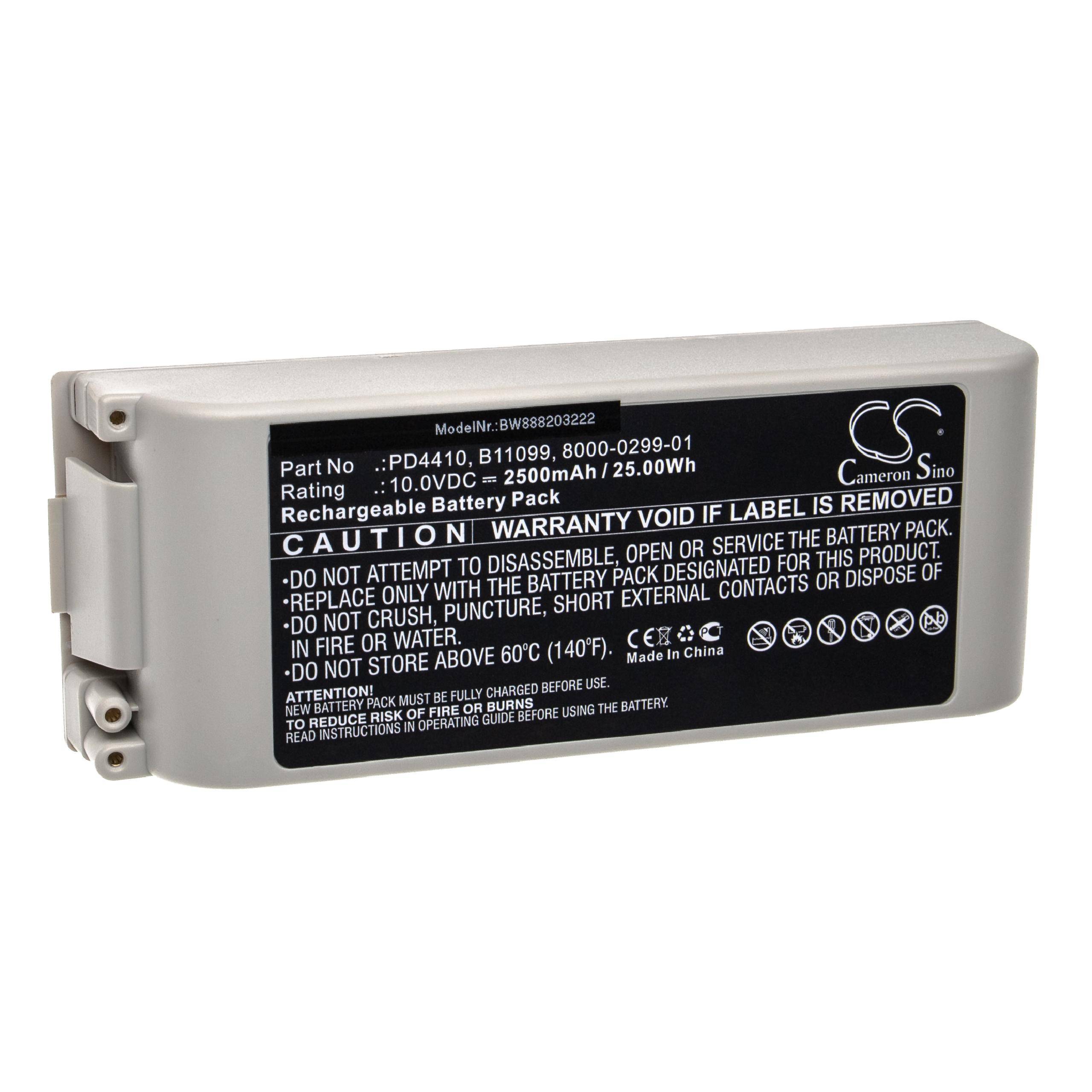vhbw Akku kompatibel mit ZOLL PD 1600, PD 1400, PD1600, PD1400, E-Serie, M-Serie (CCT), M Series Medizintechnik (2500 mAh, 10 V, AGM)