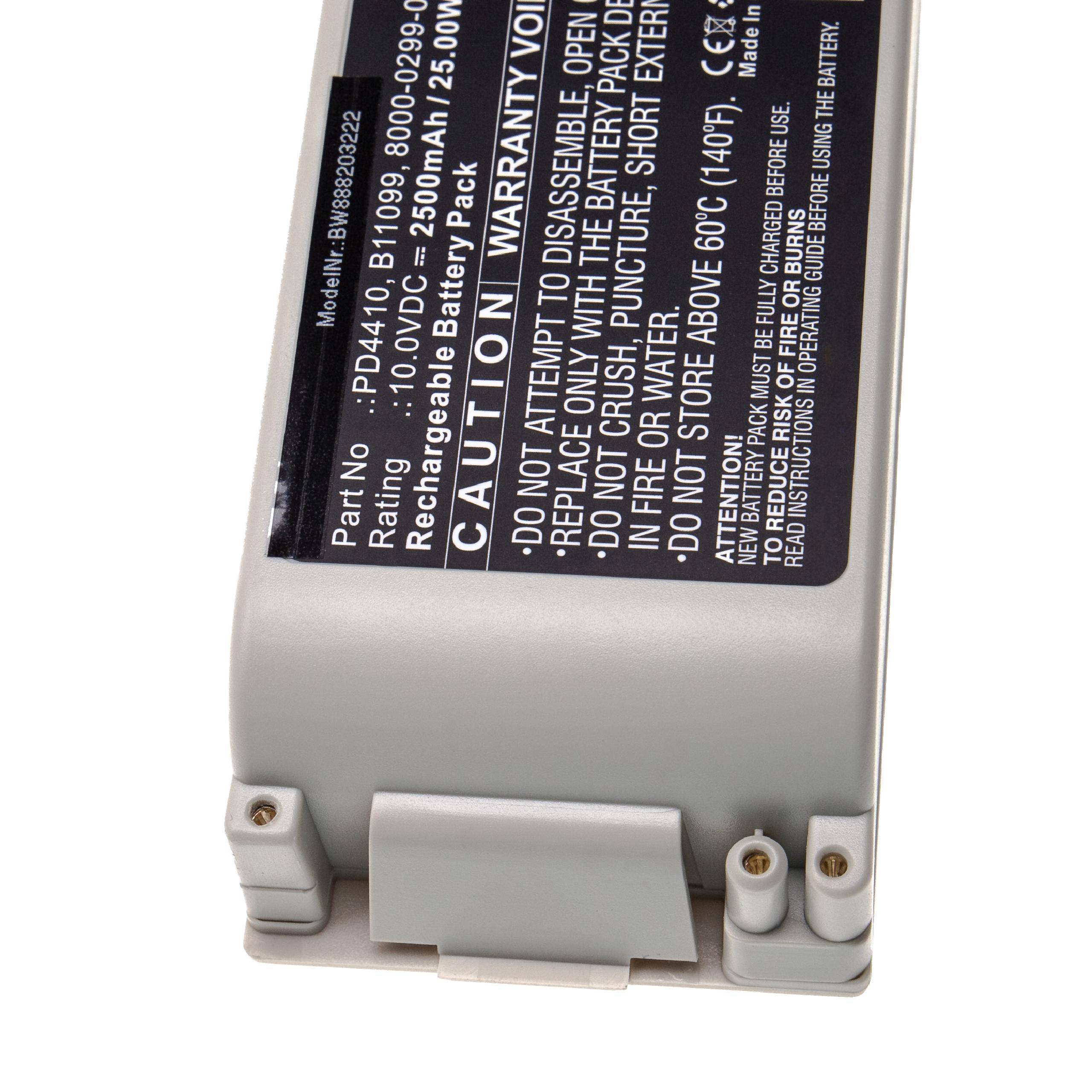 vhbw Akku kompatibel mit ZOLL PD 1600, PD 1400, PD1600, PD1400, E-Serie, M-Serie (CCT), M Series Medizintechnik (2500 mAh, 10 V, AGM)