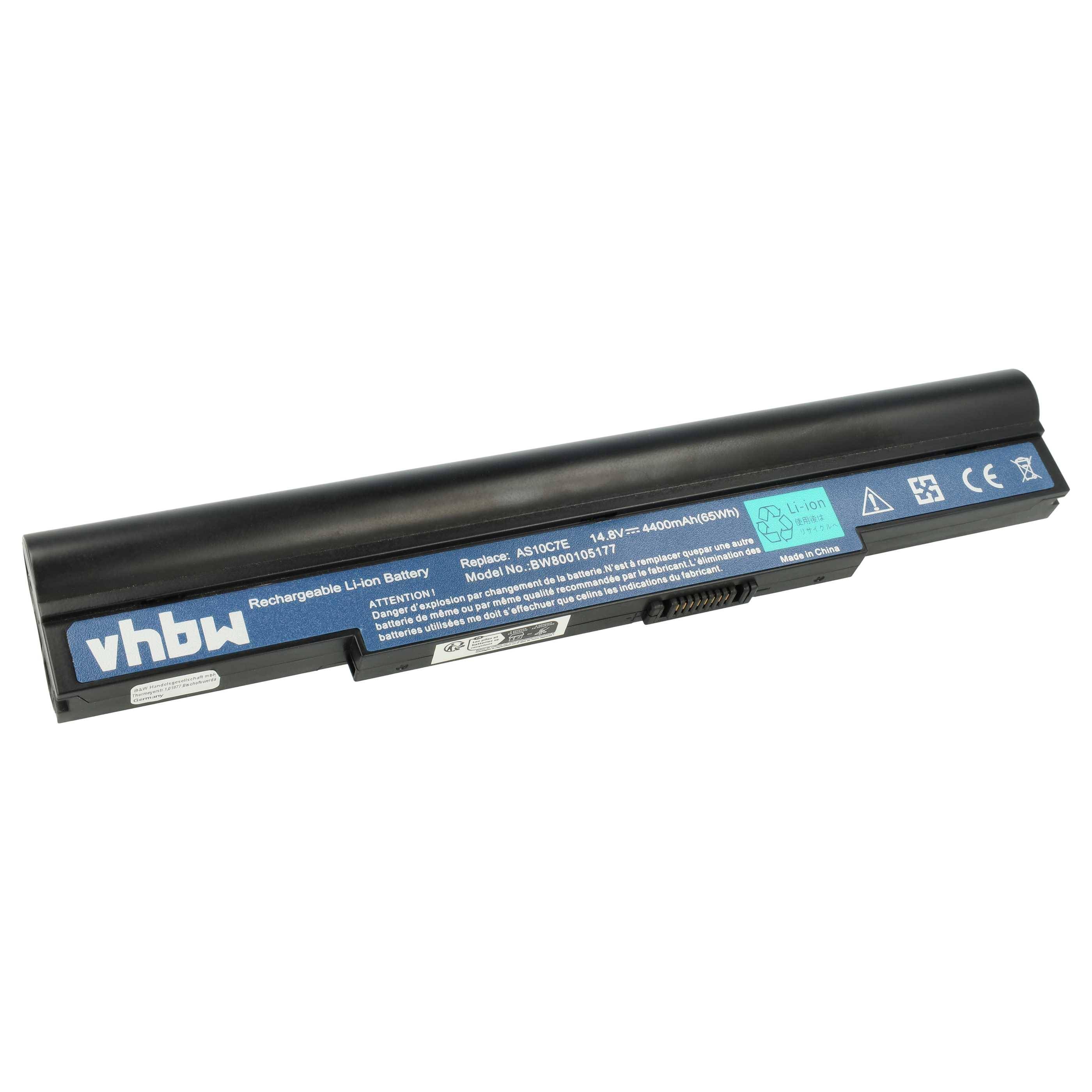 vhbw Akku kompatibel mit Acer Aspire AS8943G-7748G50Bnss, AS8943G-9319, AS8943G-7748G1TWnss Notebook (4400 mAh, 14,8 V, Li-Ion)