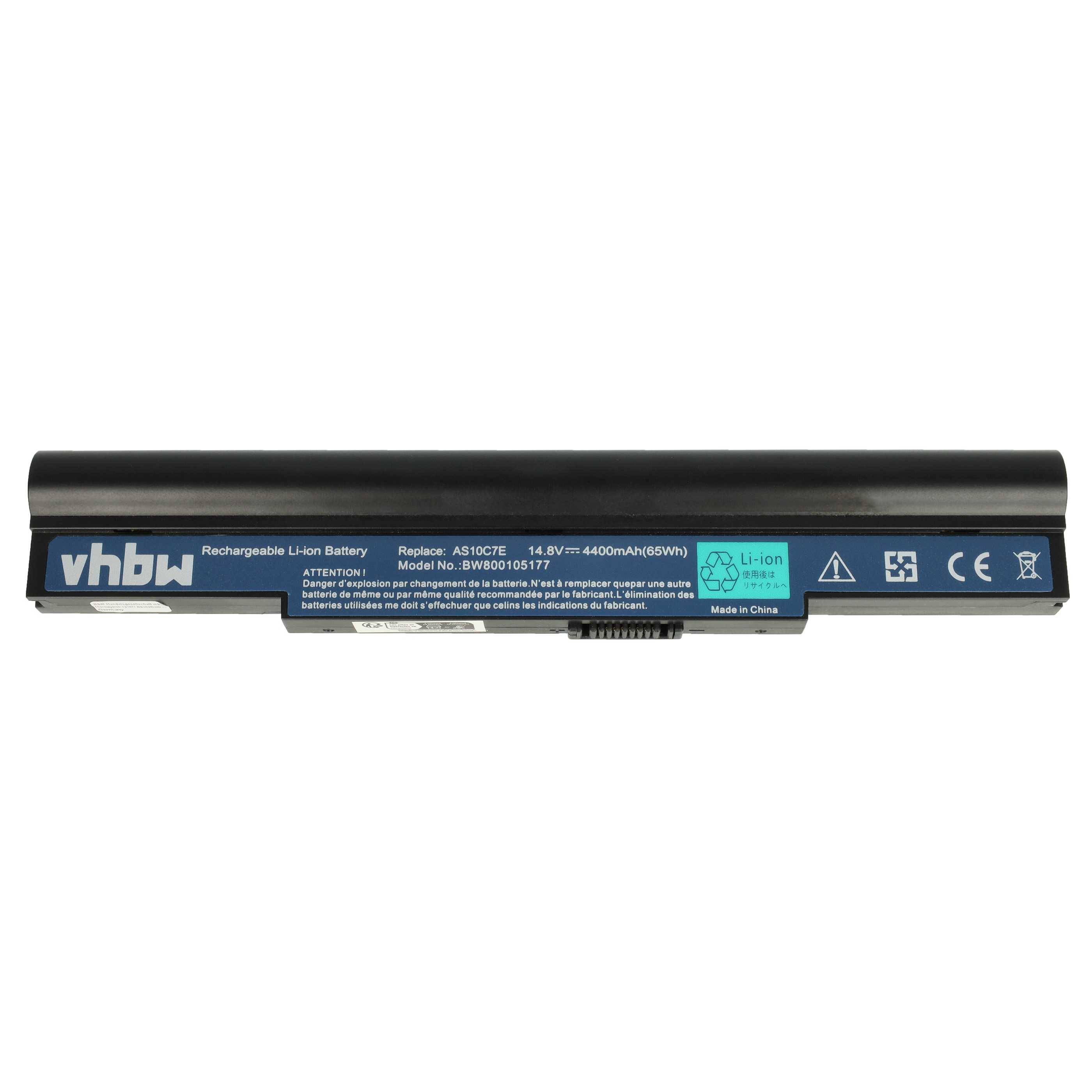 vhbw Akku kompatibel mit Acer Aspire AS8943G-7748G50Bnss, AS8943G-9319, AS8943G-7748G1TWnss Notebook (4400 mAh, 14,8 V, Li-Ion)