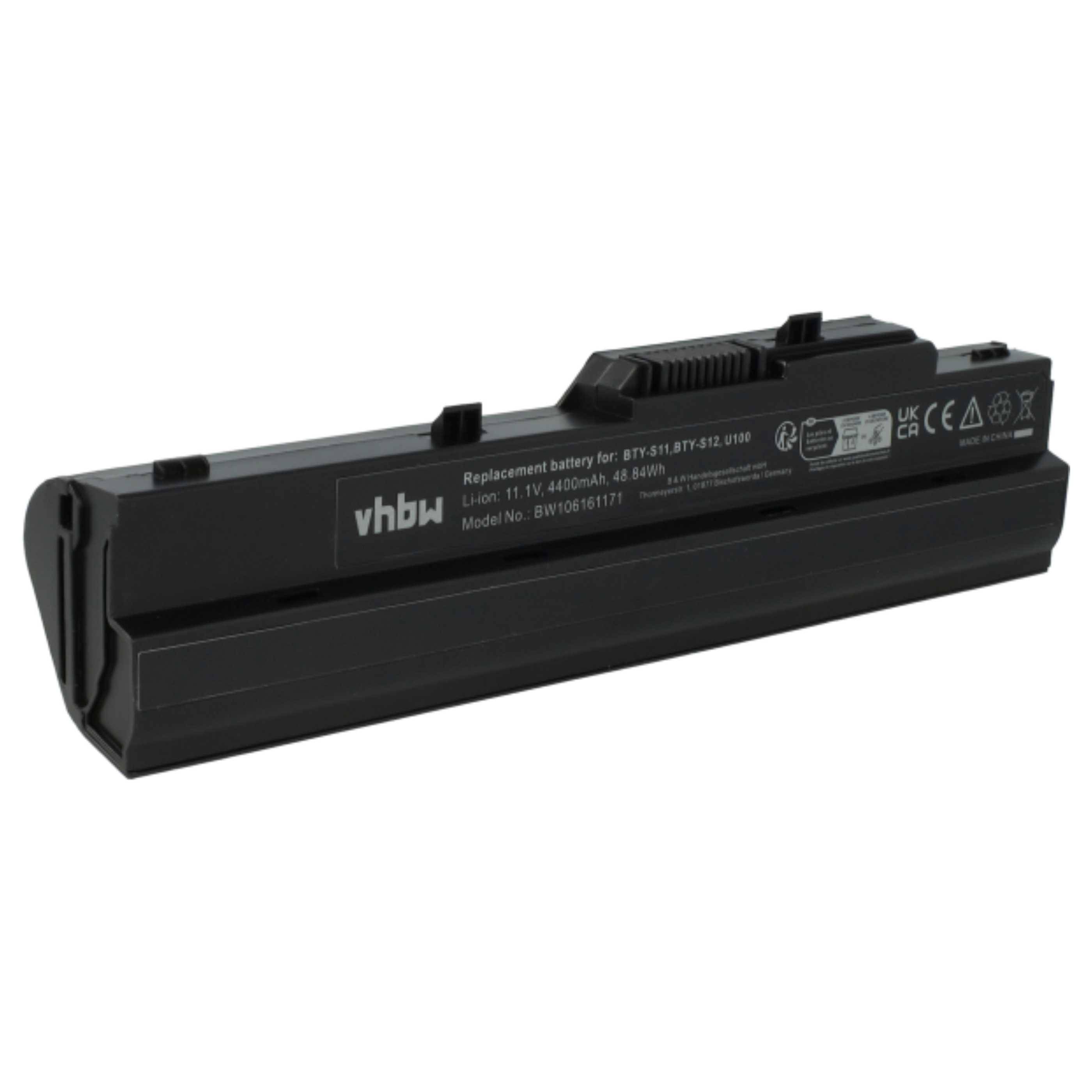 vhbw Akku kompatibel mit Medion MD98284, MD97974, MD97939, MD98283, MD97977, MD97111, MD96736 Notebook (4400 mAh, 11,1 V, Li-Ion)