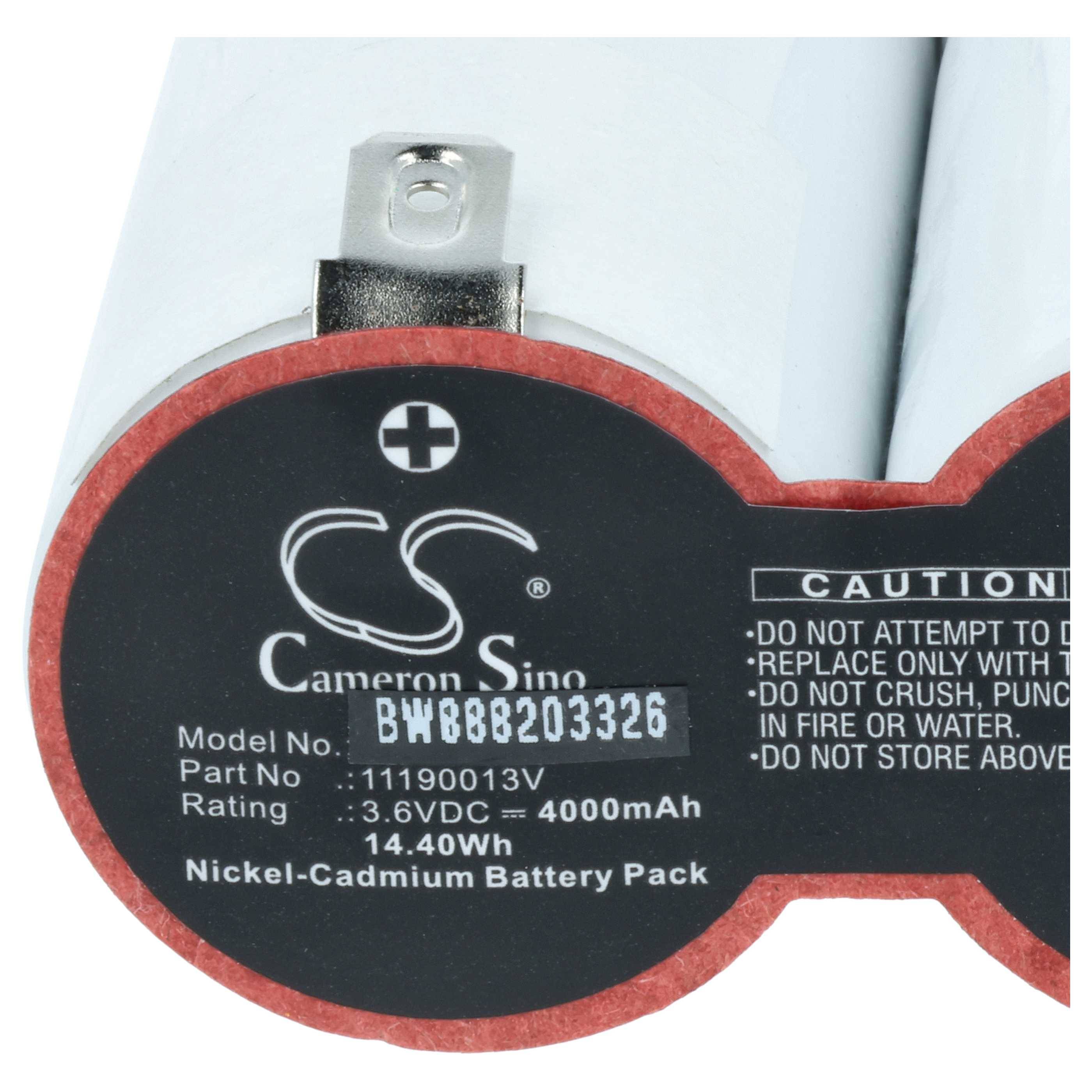vhbw Akku Ersatz für Van Lien 11190013V für Fluchtweg, Notfallbeleuchtung (4000mAh, 3,6V, NiCd)