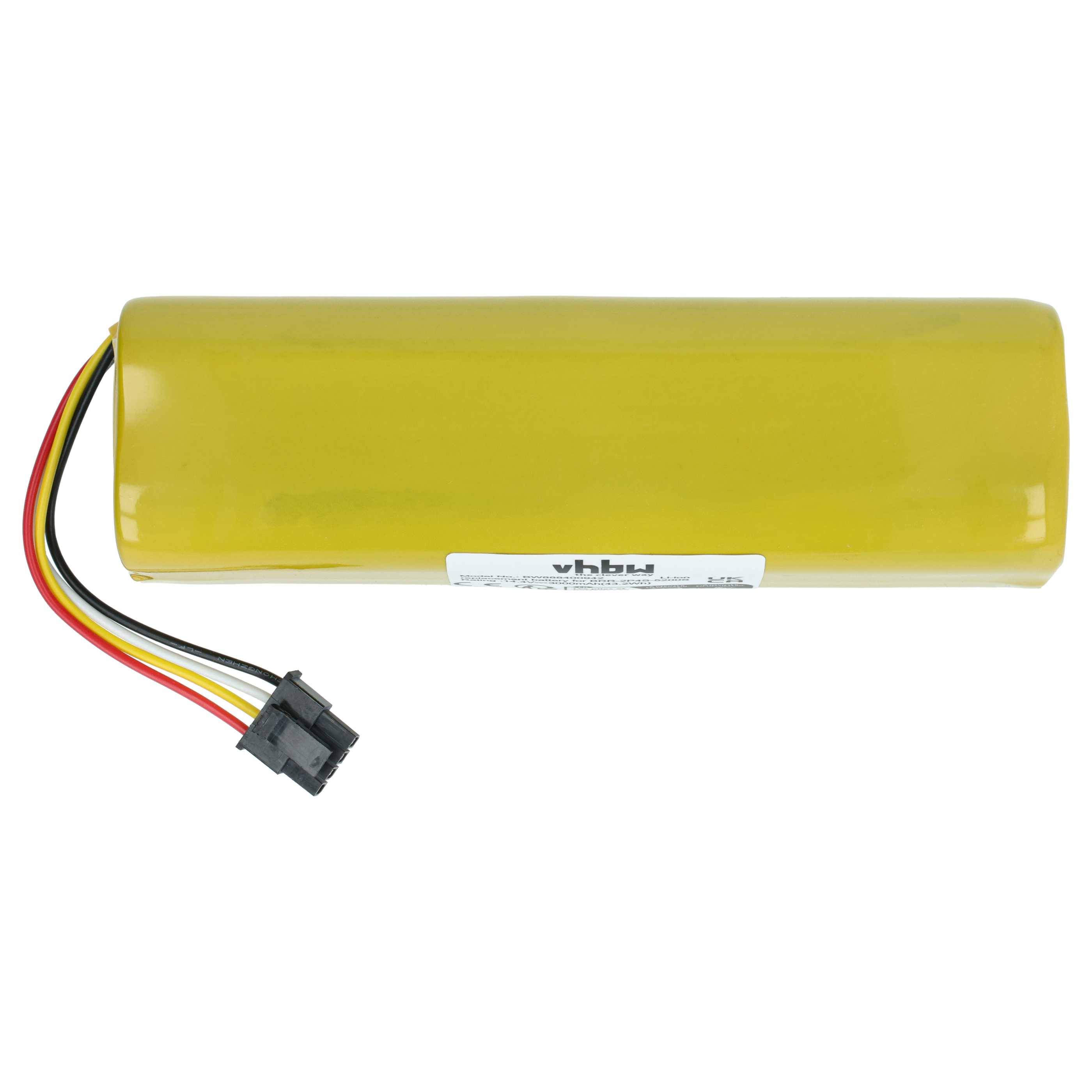 vhbw Akku Ersatz für Xiaomi P2150-4S2P-KLYEV 4INR19/66-2, R2228-4S2P-MMBK / 4INR9/66-2 für Saugroboter (3000 mAh, 14,4 V, Li-Ion)