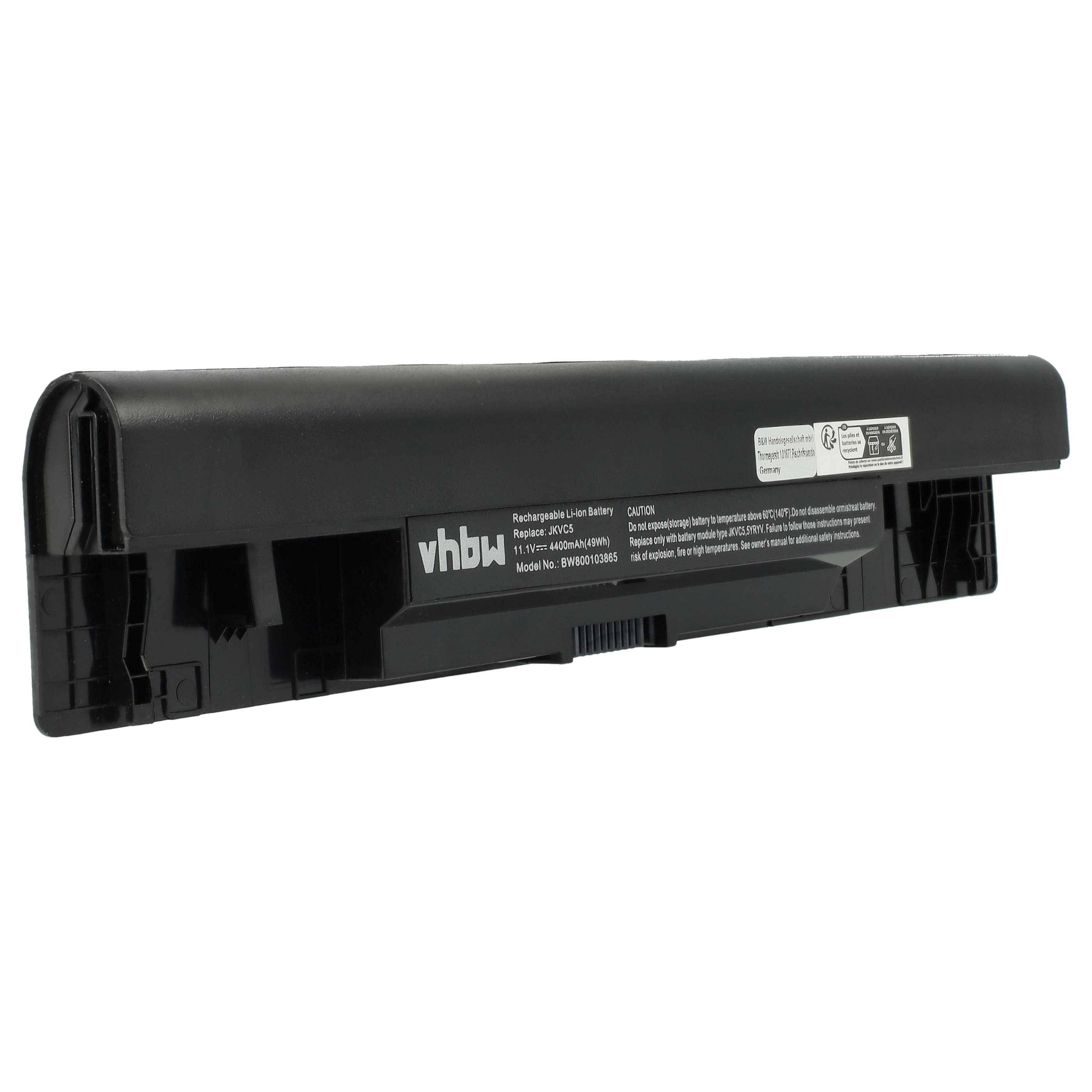 vhbw Akku Ersatz für Dell UM6, UM3, X0WDM, P08F001, P07E001, TRJDK, P09G für Notebook (4400 mAh, 11,1 V, Li-Ion)