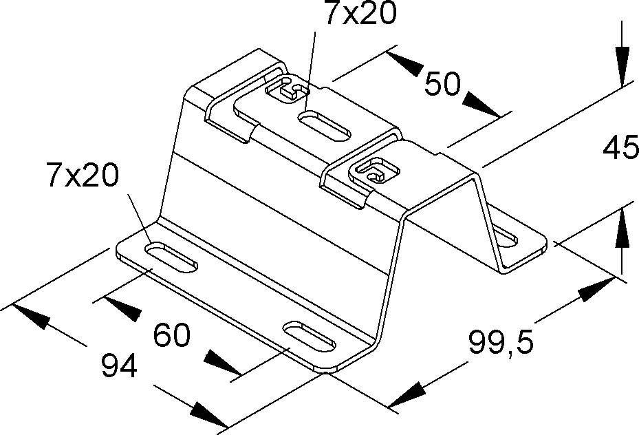 Niedax Gitterrinnen-Bodenträger GTBT 50 FG