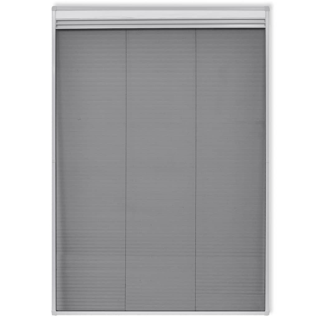 vidaXL Plisse Insektenschutzfenster mit Jalousie Aluminium 160×80 cm