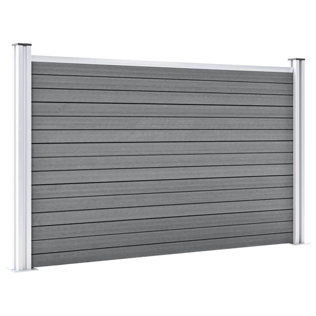 vidaXL Gartenzaun WPC 872x106 cm Grau