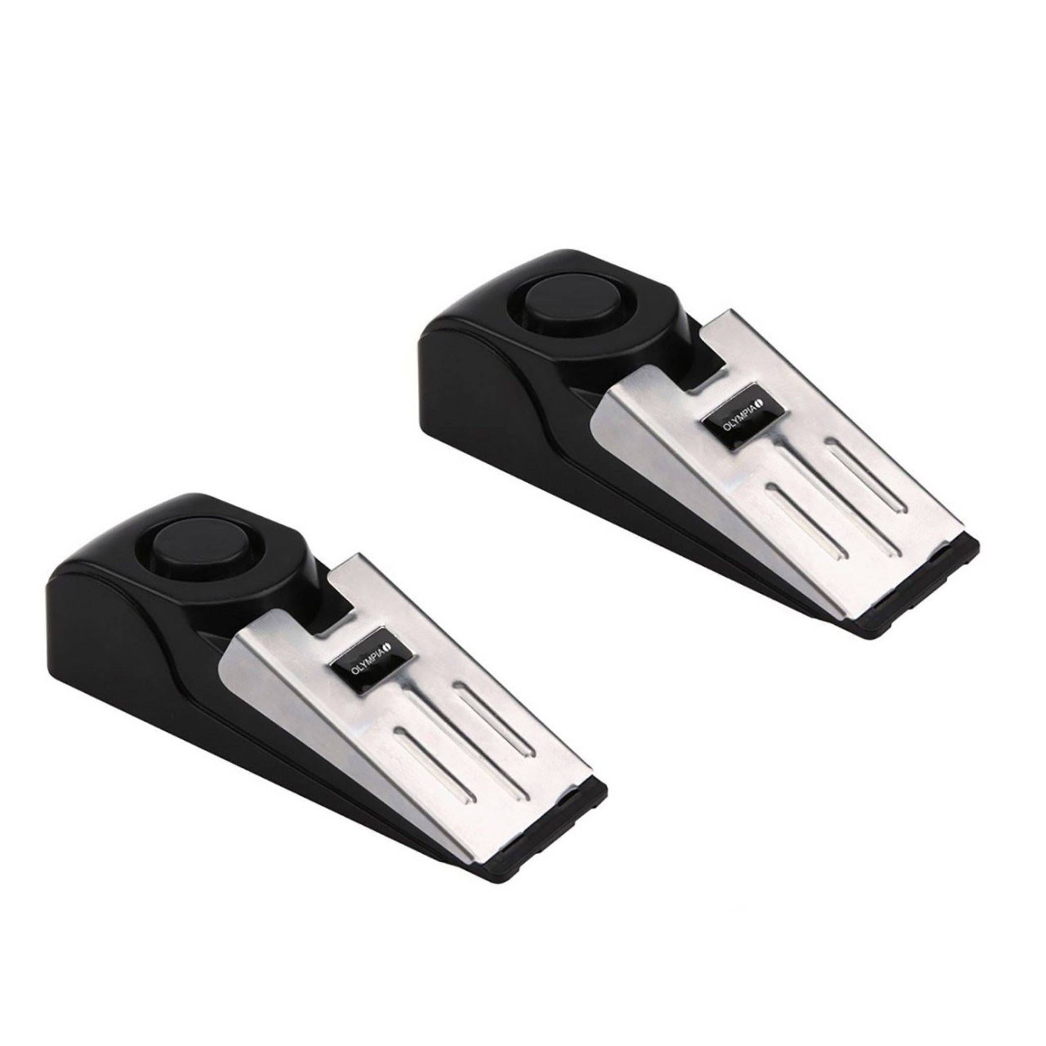 2 Stück OLYMPIA T 300 Alarm-Türstopper mit Erschütterungssensor, 100 dB