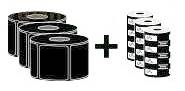 Zebra ZipShip 5319 Wax - Schwarz - 110 mm x 74 m - Farbband- / Etiketten-Satz -