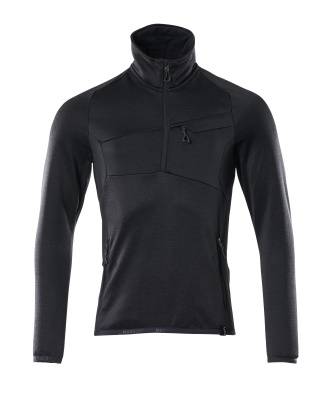 Microfleecejacke Fleecepullover mit kurzem Reißverschluss 2XL