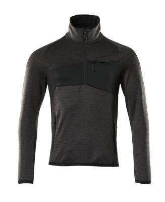 Microfleecejacke Fleecepullover mit kurzem Reißverschluss 3XL