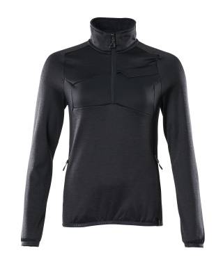 Microfleecejacke Fleecepullover mit kurzem Zipper, Damen 5XL