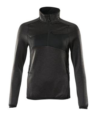 Microfleecejacke Fleecepullover mit kurzem Zipper, Damen 5XL