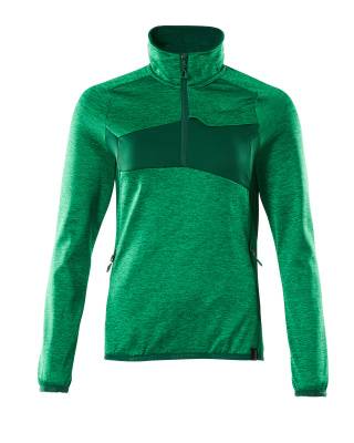 Microfleecejacke Fleecepullover mit kurzem Zipper, Damen 5XL