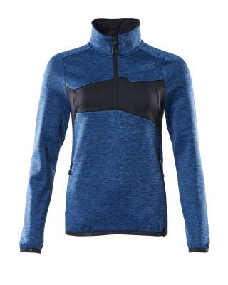 Microfleecejacke Fleecepullover mit kurzem Zipper, Damen 5XL