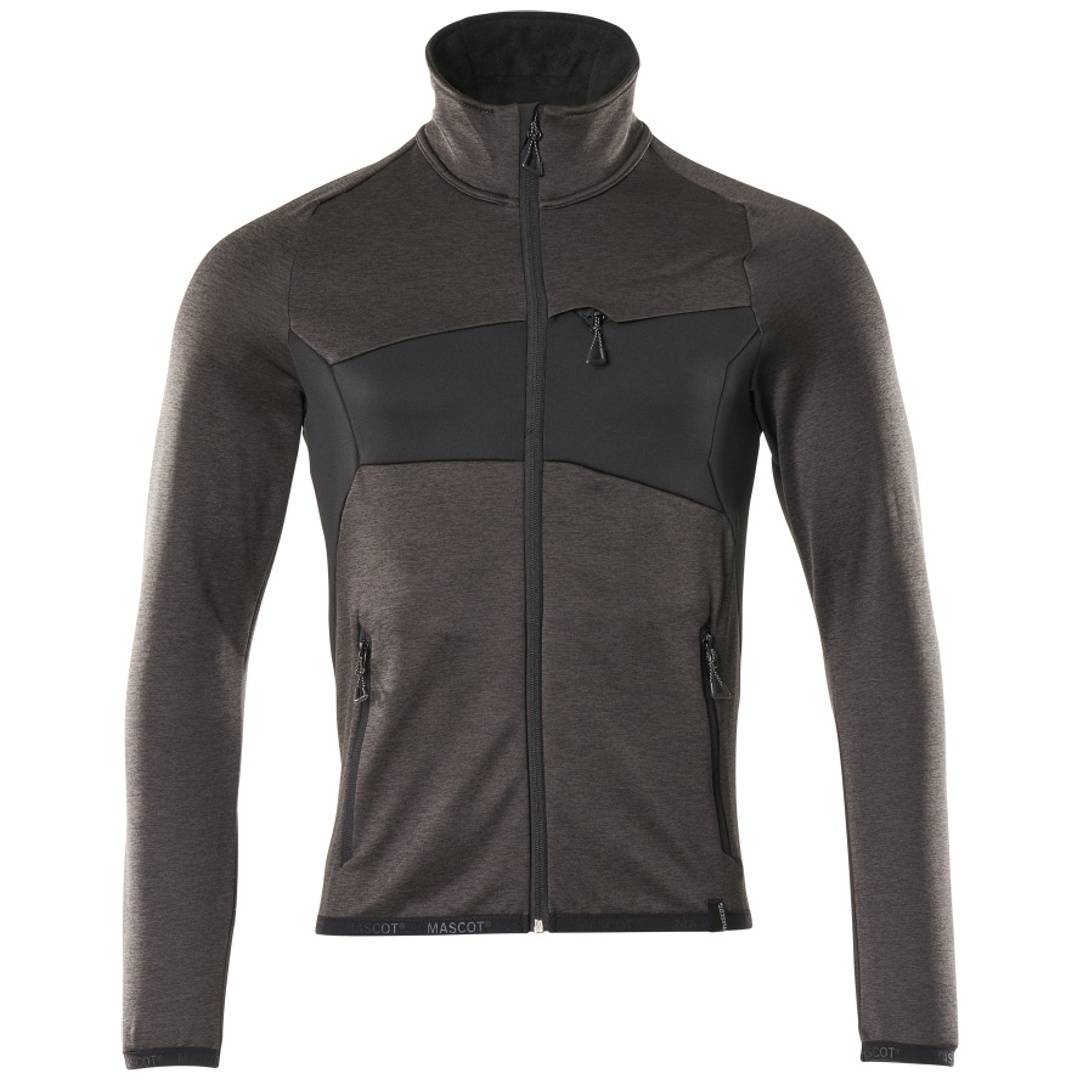 Mascot MASCOT® ACCELERATE Fleecepullover 18103 mit Reißverschluss Herren Gr. 2XL dunkelanthrazit/schwarz