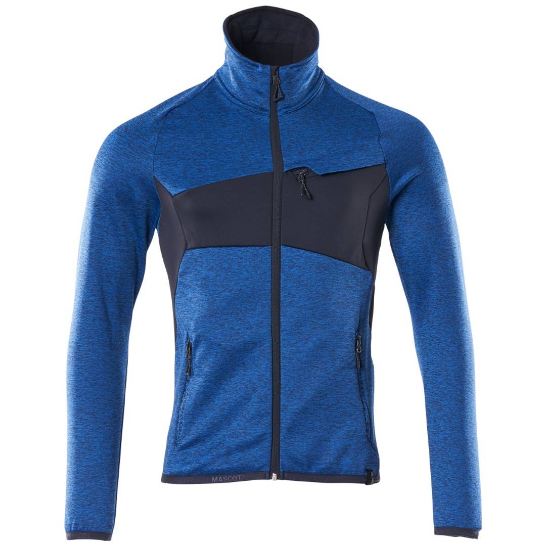 Mascot MASCOT® ACCELERATE Fleecepullover 18103 mit Reißverschluss Herren Gr. 2XL azurblau/schwarzblau