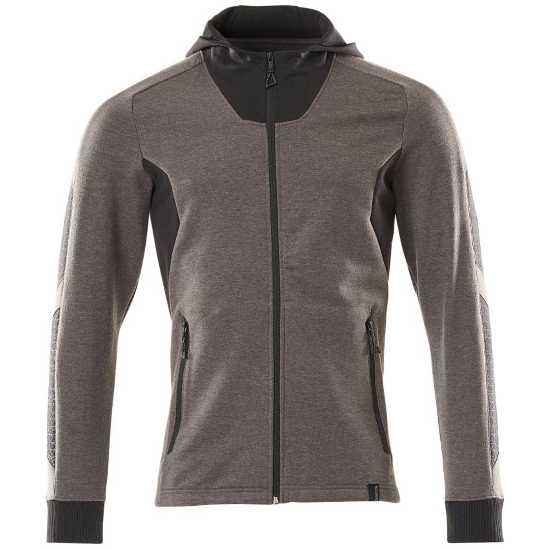 Mascot Kapuzensweatshirt ACCELERATE mit Reißverschluss, moderne Passform Gr.4XL dunkelanthrazit/schwarz