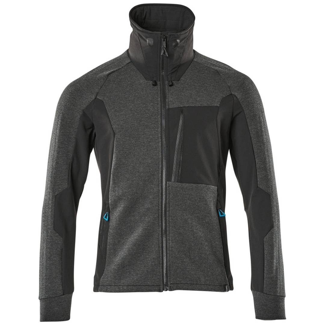 Mascot ADVANCED Sweatjacke Gr. 4XL schwarz-meliert/schwarz