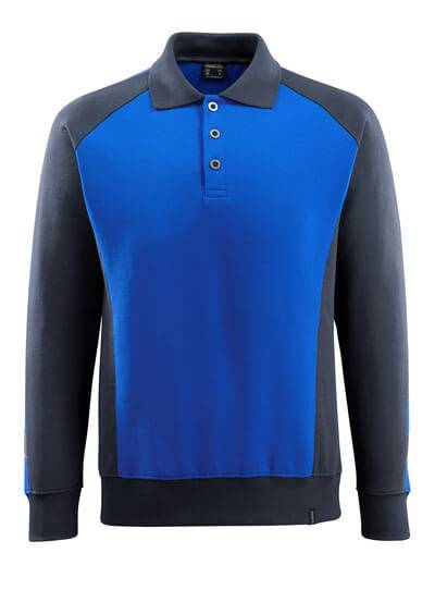 Mascot Polo-Sweatshirt MAGDEBURG UNIQUE langarm 50610 Gr. 2XL kornblau/schwarzblau