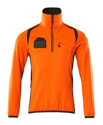 Microfleecejacke Fleecepullover mit kurzem Reißverschluss 2XL