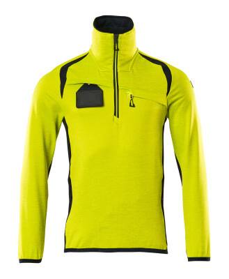 Microfleecejacke Fleecepullover mit kurzem Reißverschluss 3XL