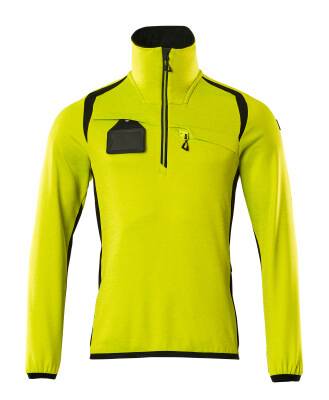 Microfleecejacke Fleecepullover mit kurzem Reißverschluss 2XL