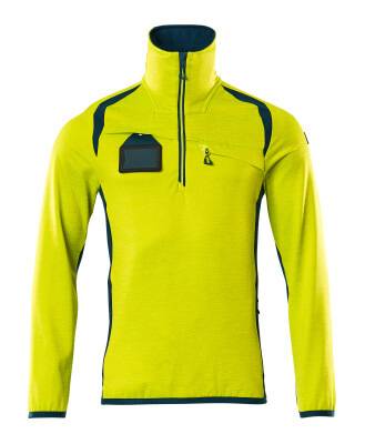 Microfleecejacke Fleecepullover mit kurzem Reißverschluss 2XL