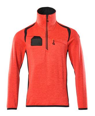 Microfleecejacke Fleecepullover mit kurzem Reißverschluss 3XL