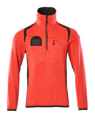 Microfleecejacke Fleecepullover mit kurzem Reißverschluss S