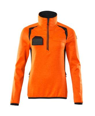Microfleecejacke Fleecepullover mit kurzem Zipper, Damen 2XL