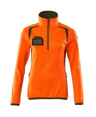 Microfleecejacke Fleecepullover mit kurzem Zipper, Damen 2XL