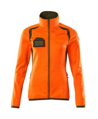 Microfleecejacke Fleecepullover mit Reißverschluss, Damen 2XL