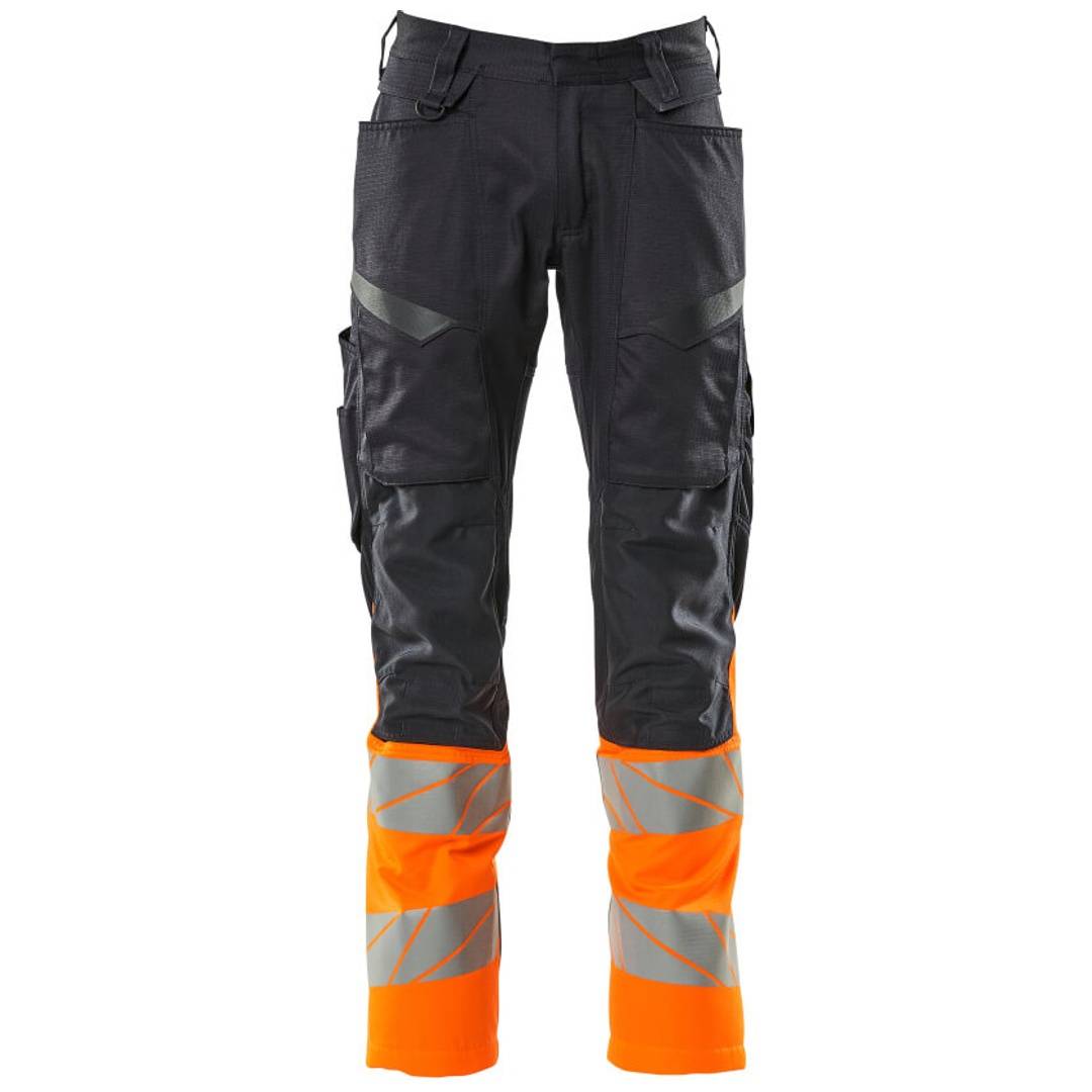 Mascot Accelerate Safe Hose mit Knietaschen 19679-236-01014 Gr. 76C50 schwarzblau/hi-vis orange