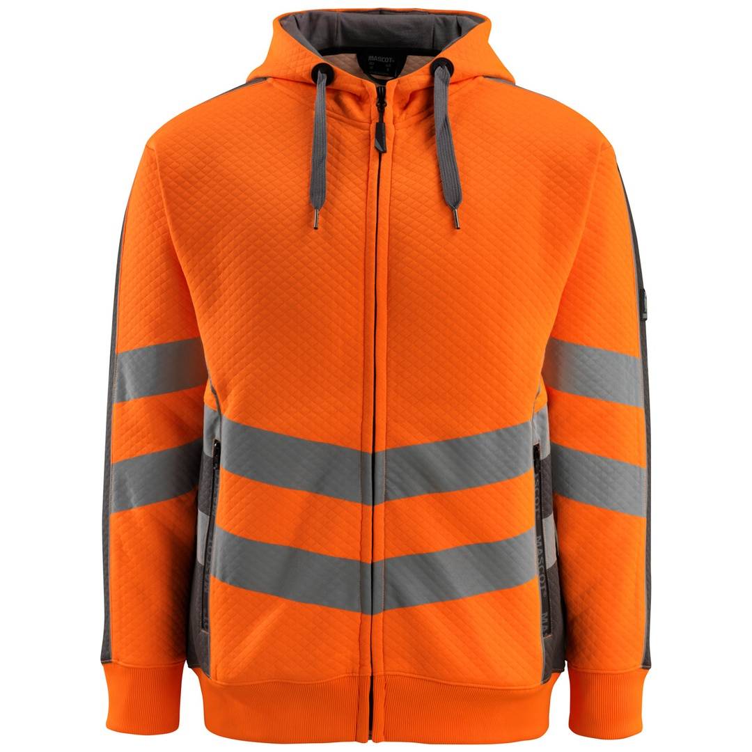 Mascot Warnschutz Kapuzensweatshirt CORBY SAFE SUPREME mit Reißverschluss 50138 Gr. XL warnorange/dunkelanthrazit