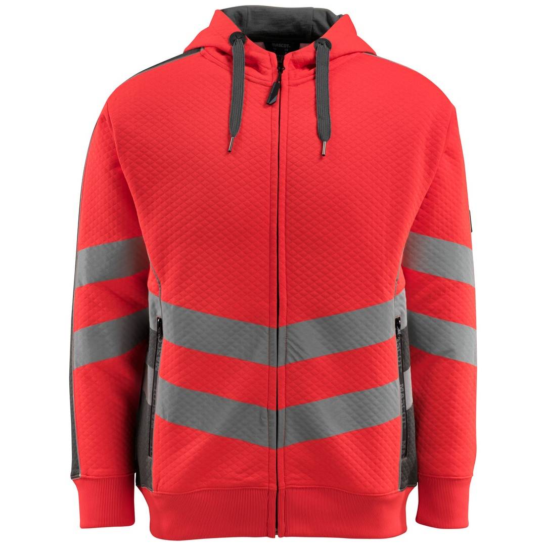 Mascot Warnschutz Kapuzensweatshirt CORBY SAFE SUPREME mit Reißverschluss 50138 Gr. 3XL warnrot/dunkelanthrazit