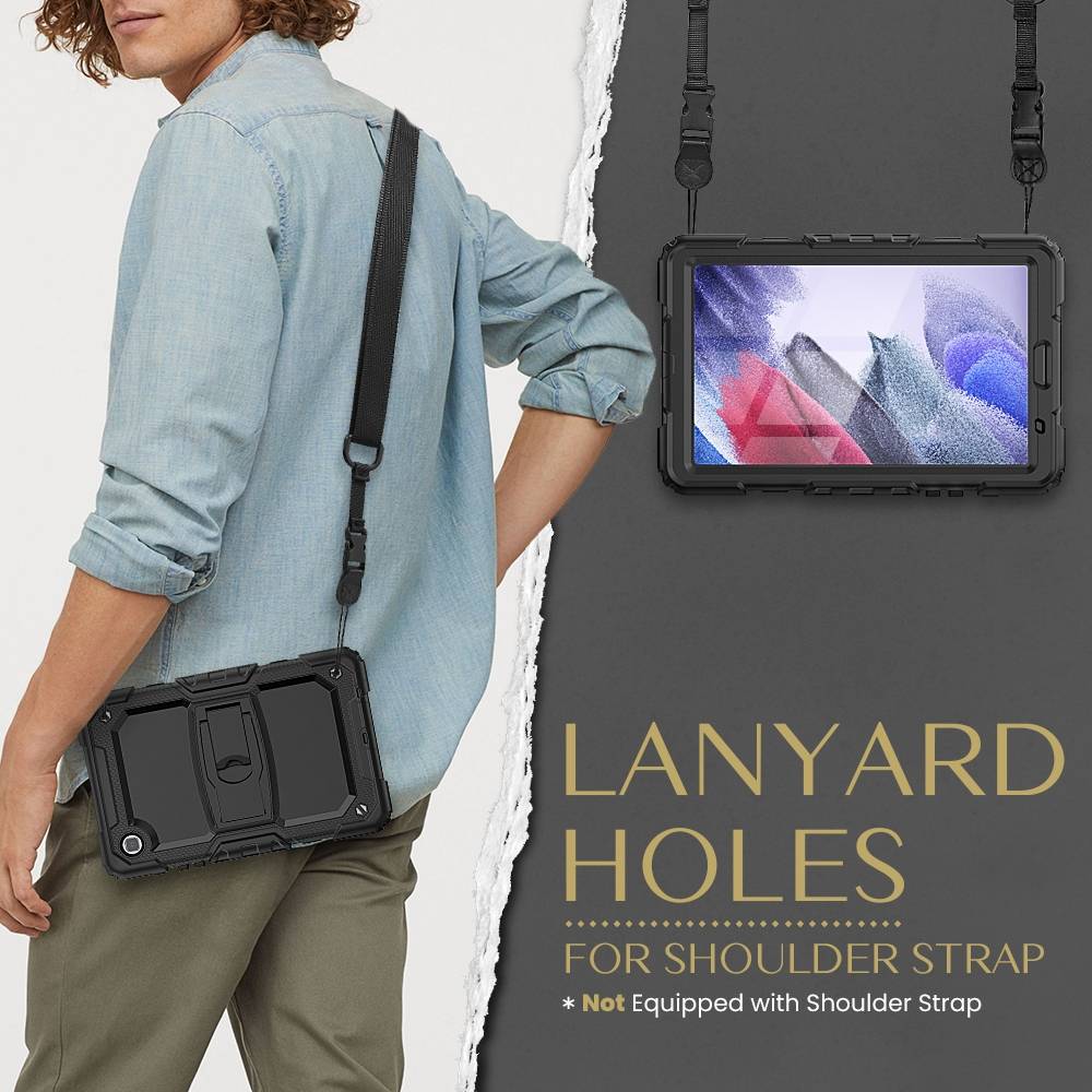 Für Samsung Galaxy A7 Lite T220 / T225  aufstellbare Tablet Tasche Schutzhülle Cover Hülle Cover Case Schwarz