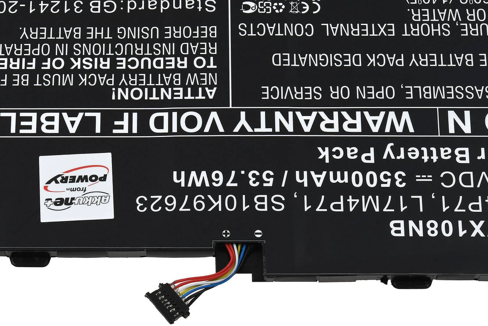 Powery Akku passend für Laptop Lenovo ThinkPad X1 Yoga 2018, Typ L17M4P71 u.a., 15,36V, Li-Polymer