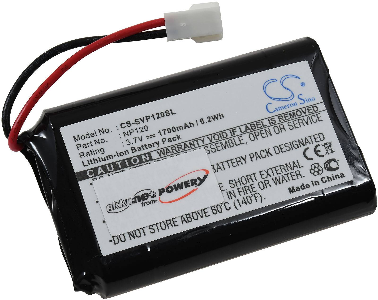Powery Akku für Freisprecheinrichtung Seecode Vossor Phonebook, 3,7V, Li-Ion
