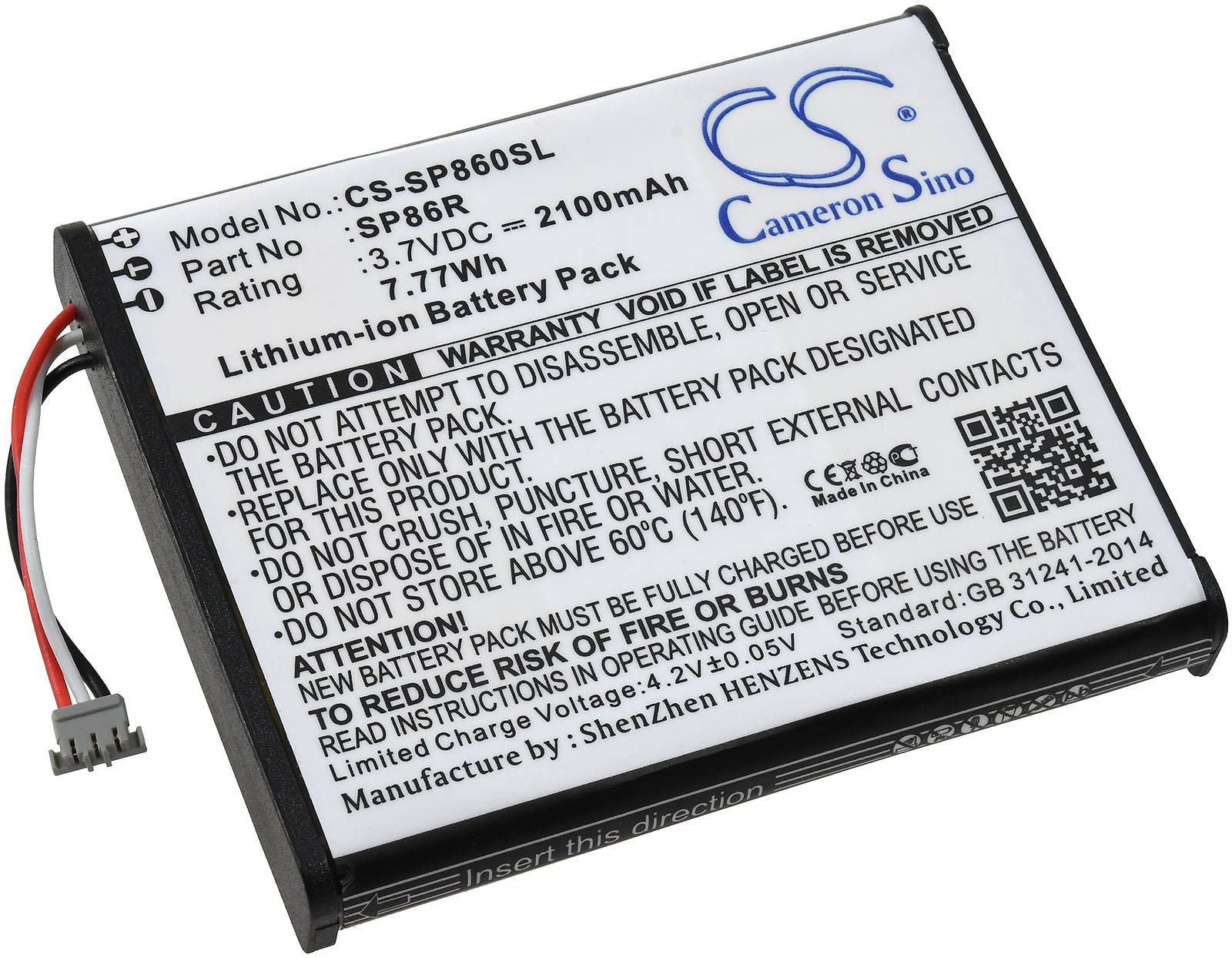 Powery Akku kompatibel mit Sony Typ SP86R, 3,7V, Li-Ion