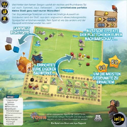 IELLO 516399 Little Town, Familienspiel