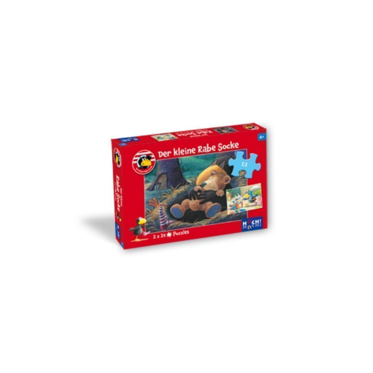881984 - Der kleine Rabe Socke - 2x Puzzle, je 24 Teile (DE-Ausgabe)