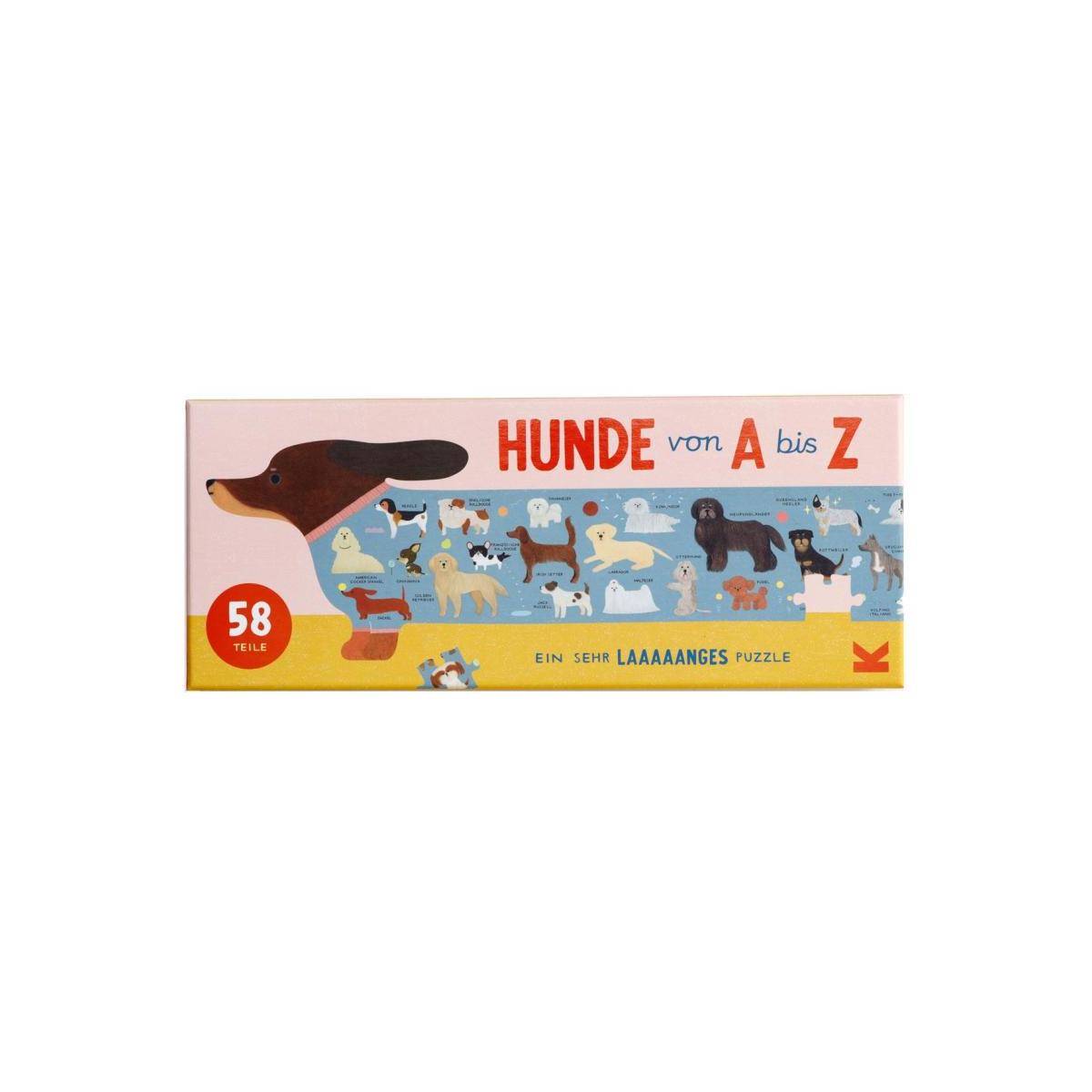 442187 - Hunde von A bis Z - Puzzle, 58 Teile (DE-Ausgabe)