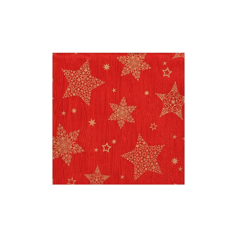 PAPSTAR Weihnachts-Motivservietten "Christmas Shine", rot